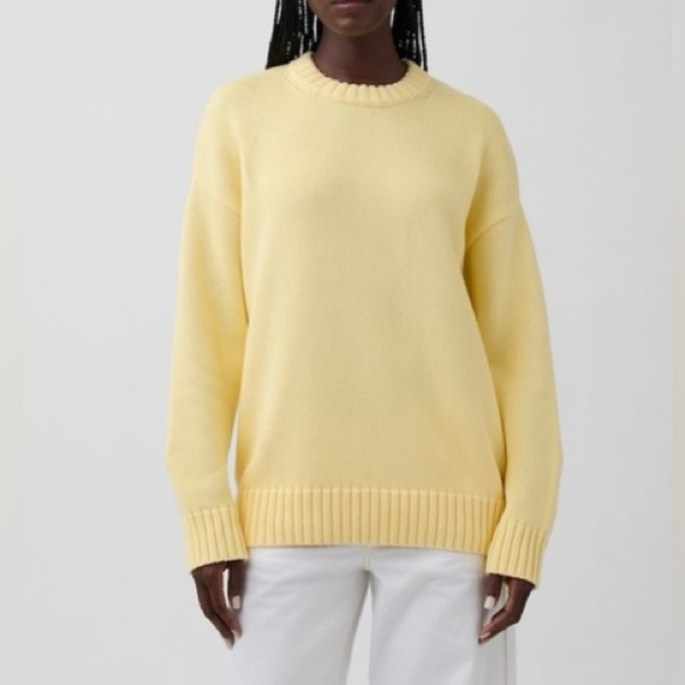 Gap 100% Cotton Oversized Sweater Maize Yellow